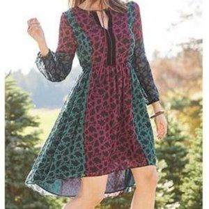Matilda Jane Woman's A Little Party Dress 28690D Sz L Western Coastal Cowgirl